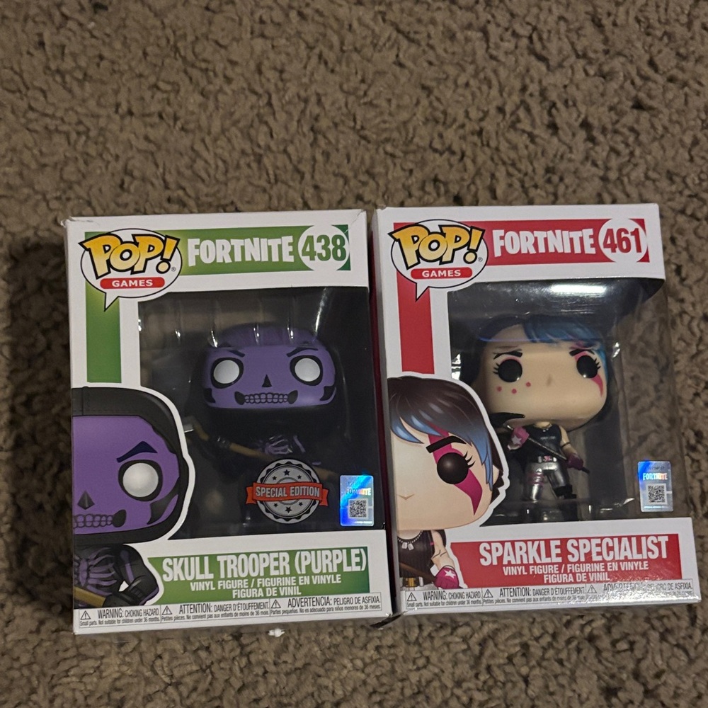 Funko Pop! Games Fortnite Skull Trooper and Sparkle Specialist Vinyl Figures